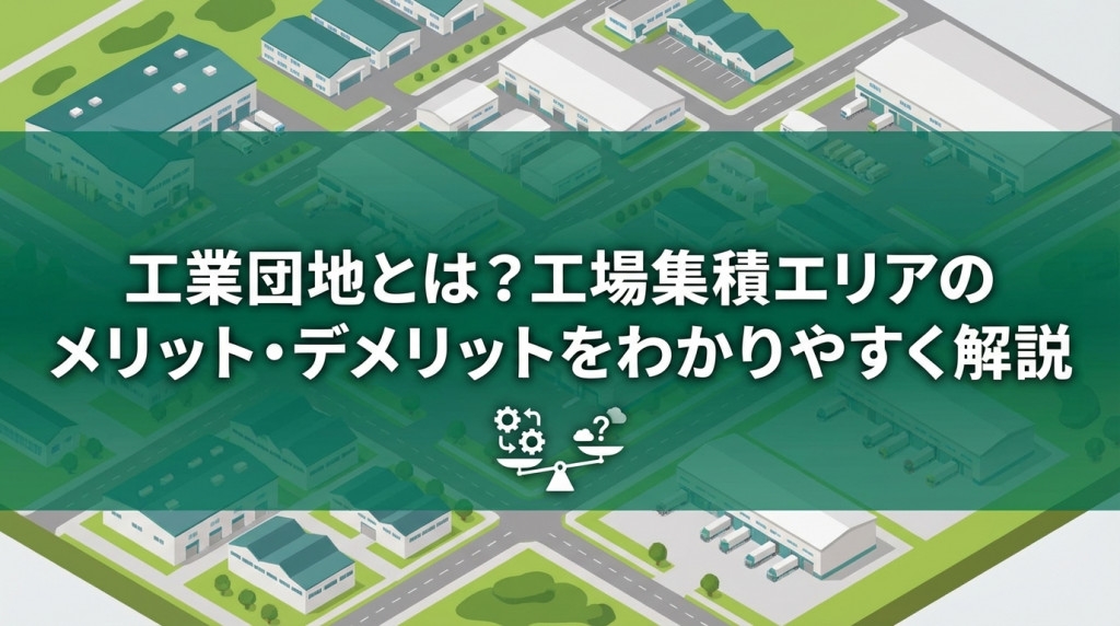 工業団地とは？工場集積エリアのメリット・デメリットをわかりやすく解説