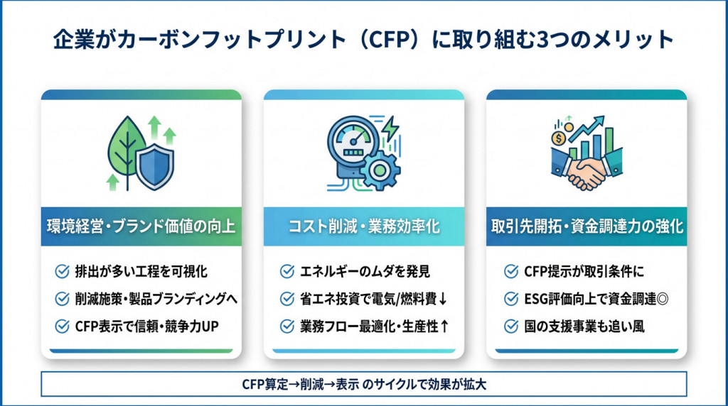 企業がカーボンフットプリントに取り組むメリット