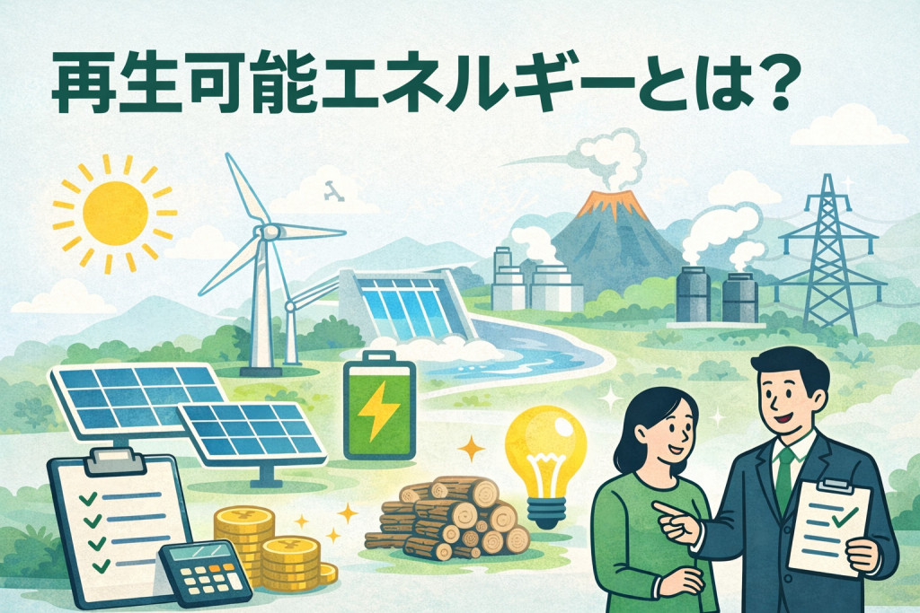 再生可能エネルギーとは？定義や種類、メリット・デメリットをわかりやすく解説
