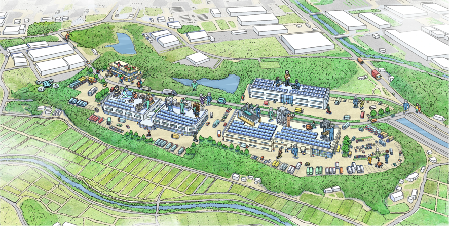 既存の巨大工業団地に隣接