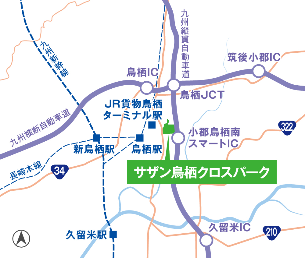 鳥栖市地図