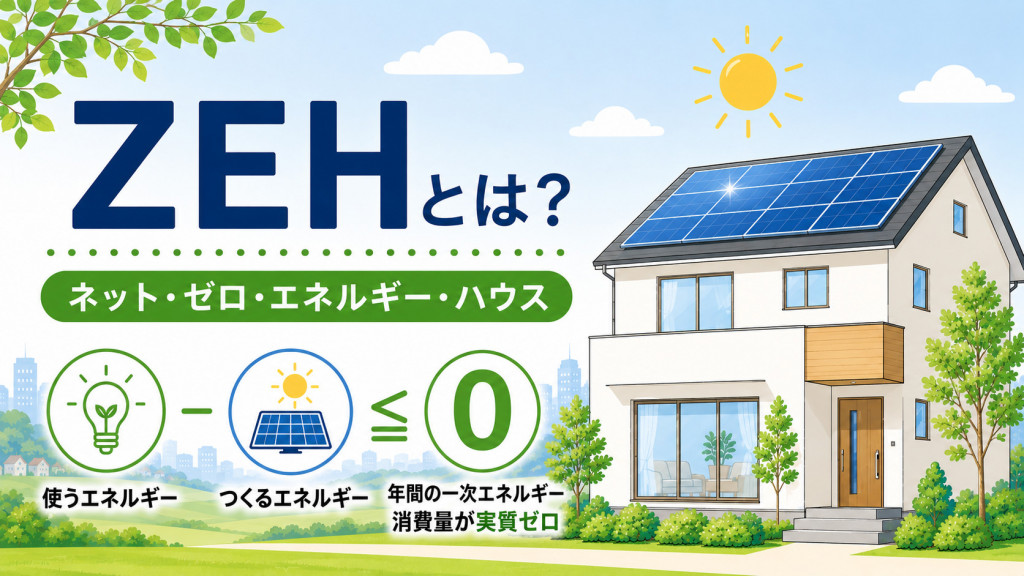 ZEHとは？住宅の年間エネルギー消費量ゼロへ！最新の定義や補助金情報も解説